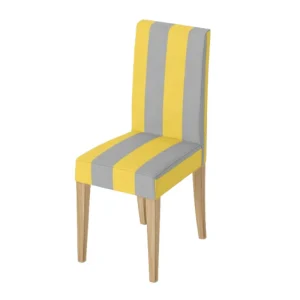 Housse de chaise  Rayures Jaune et Gris