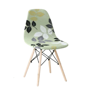 Housse chaise Scandinave  Fleurie (Vert)