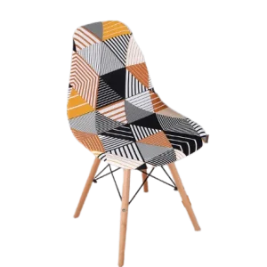 Housse chaise Scandinave  Géométrique Orange
