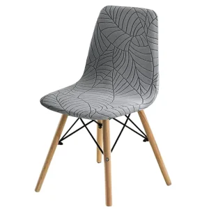 Housse de chaise Scandinave  Jacquard Gris Clair
