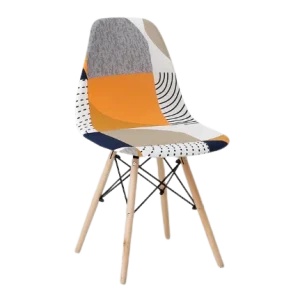 Housse chaise Scandinave  Jaune et Bleu