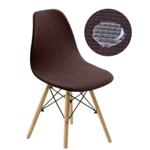 Housse chaise Scandinave  Universelle Marron Foncé