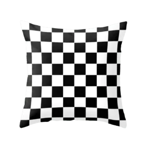 Housse de coussin 45x45  Carré Noir et Blanc