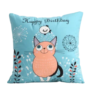 Housse de coussin 45x45  Joyeux Anniversaire