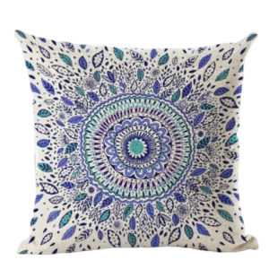 Housse de coussin 40x40  Mandala Blanc