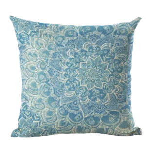 Housse de coussin 40x40  Mandala Bleu Ciel