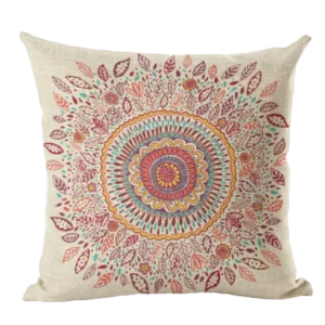 Housse de coussin 40x40  Mandala Colorée