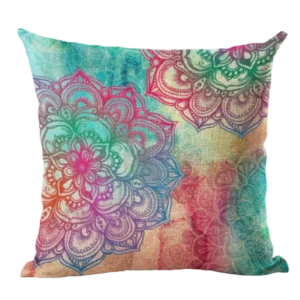 Housse de coussin 40x40  Mandala Multicolore