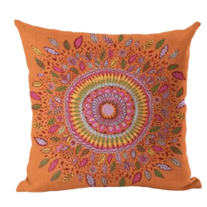 Housse de coussin 40x40  Mandala Orange