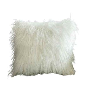 Housse de coussin  Fourrure blanc