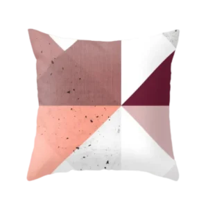 Housse de coussin Géométrique  Rose et Grenat