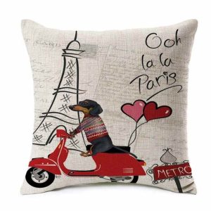 Housse de coussin  Chien à Paris