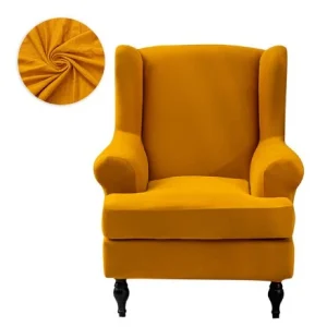 Housse fauteuil  à Oreilles Jaune Moutarde