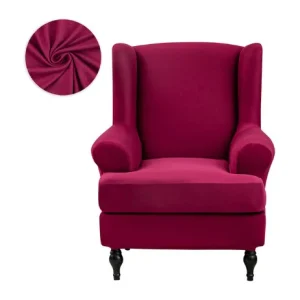 Housse fauteuil  à Oreilles Rouge Vin