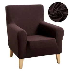 Housse fauteuil  Antidérapante Marron