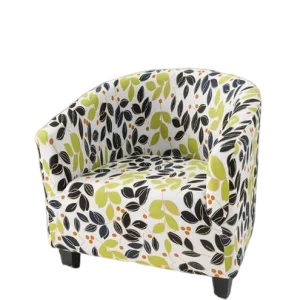 Housse fauteuil Cabriolet  Feuillage Noir