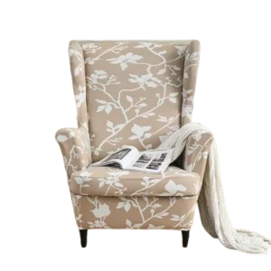 Housse fauteuil  Extensible Florale Beige