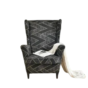 Housse fauteuil  Extensible Géométrique Noire