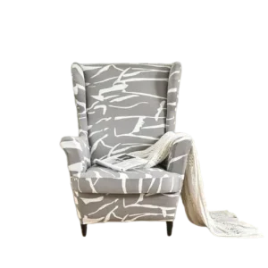 Housse fauteuil  Imprimée Blanche