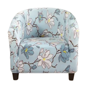 Housse fauteuil Cabriolet  Fleurie Bleu Ciel