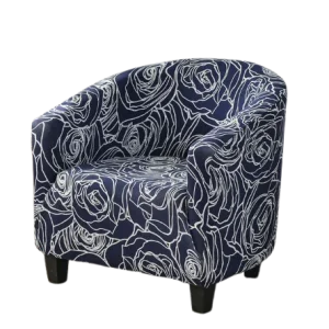 Housse fauteuil Cabriolet  Fleurie Bleu Marine