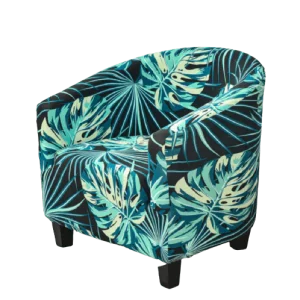Housse fauteuil Cabriolet  Fleurie Turquoise