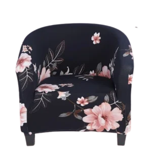 Housse fauteuil Cabriolet  Florale Bleu Marine