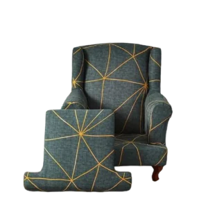 Housse fauteuil Crapaud  Géométrique Gris
