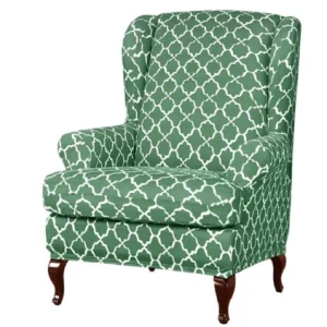 Housse fauteuil Crapaud  Imprimée Verte