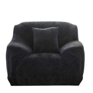 Housse fauteuil  Velours Noir