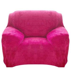 Housse fauteuil  Velours Rose Fushia
