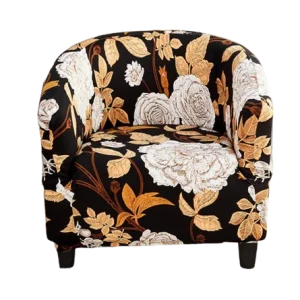 Housse fauteuil Cabriolet  Fleurie Marron