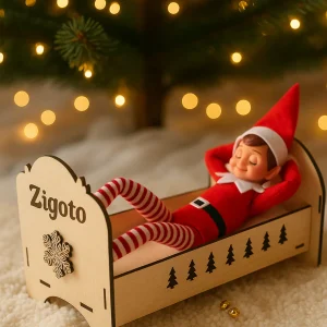 Lit du lutin personnalisé – Bois naturel à monter soi-même