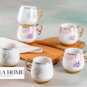 ACAR ALYANS  Lot de 6 mugs doré