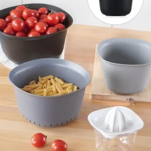 ACAR MASTERPIECE Set 5 pièces de bols mélangeur et de conservation, passoire + presse agrume