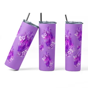 Bouteille isotherme - Fleur vulve mauve