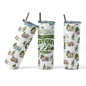 Bouteille isotherme - Camping vert