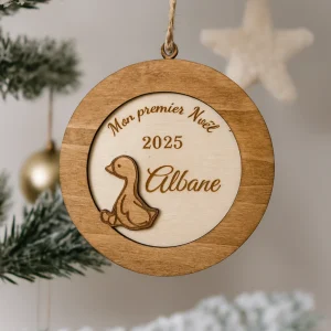 Boule de Noël personnalisée bébé – Premier Noël 2025