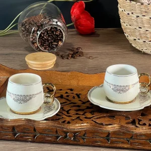 ACAR FREYA Tasses à café en porcelaine 6 personnes