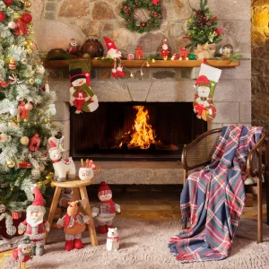 KARACA HOME New Year Woodland Plaid écossais bleu marine 130x170 cm