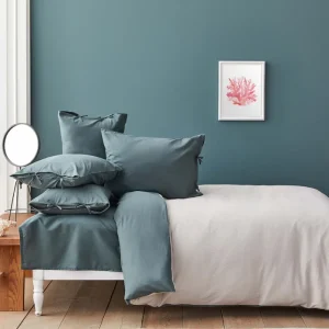 KARACA NAUTICA HOME PRUVA Parure de Housse bicolore 1 personne vert/beige