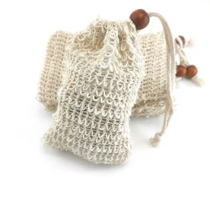 Sac Exfoliant Moussant à Savon en Maille de Sisal Naturel